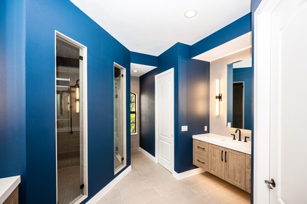 Blue bathroom